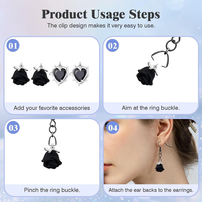 MENKEY Earring Hooks 50PCS/25Pairs, Stainless Steel Ear Wires Fish Hooks, Hypo-allergenic Jewelry Findings Parts for DIY Jewelry Making - Image 5